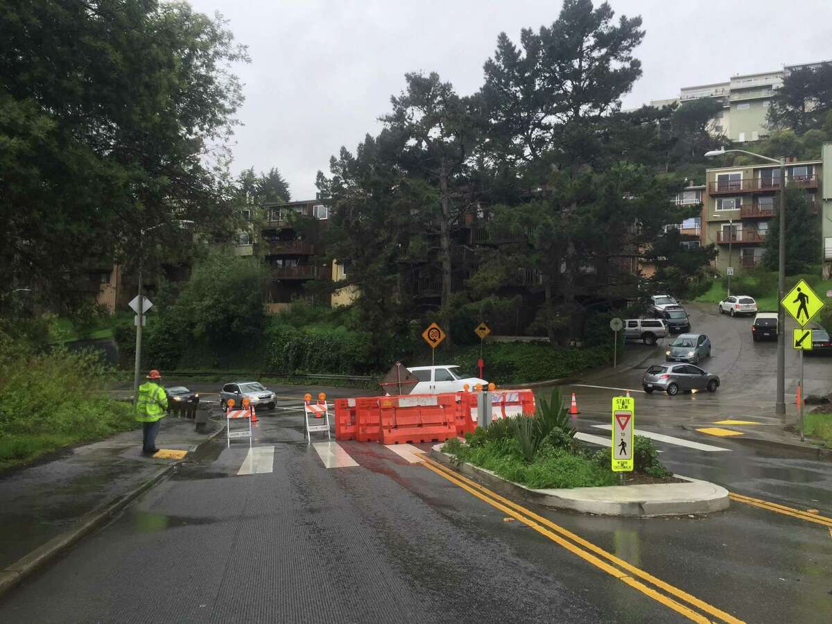 Unstable cliff causes closure of major San Francisco road
