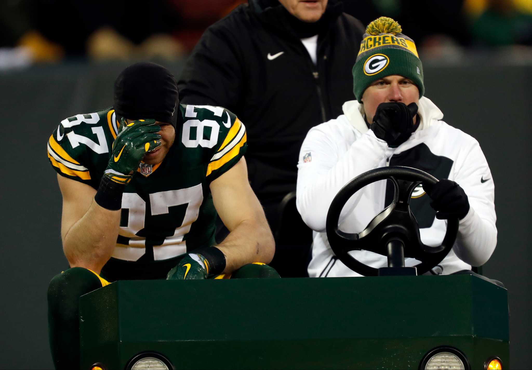 Jordy Nelson of the Green Bay Packers makes the catch and turns