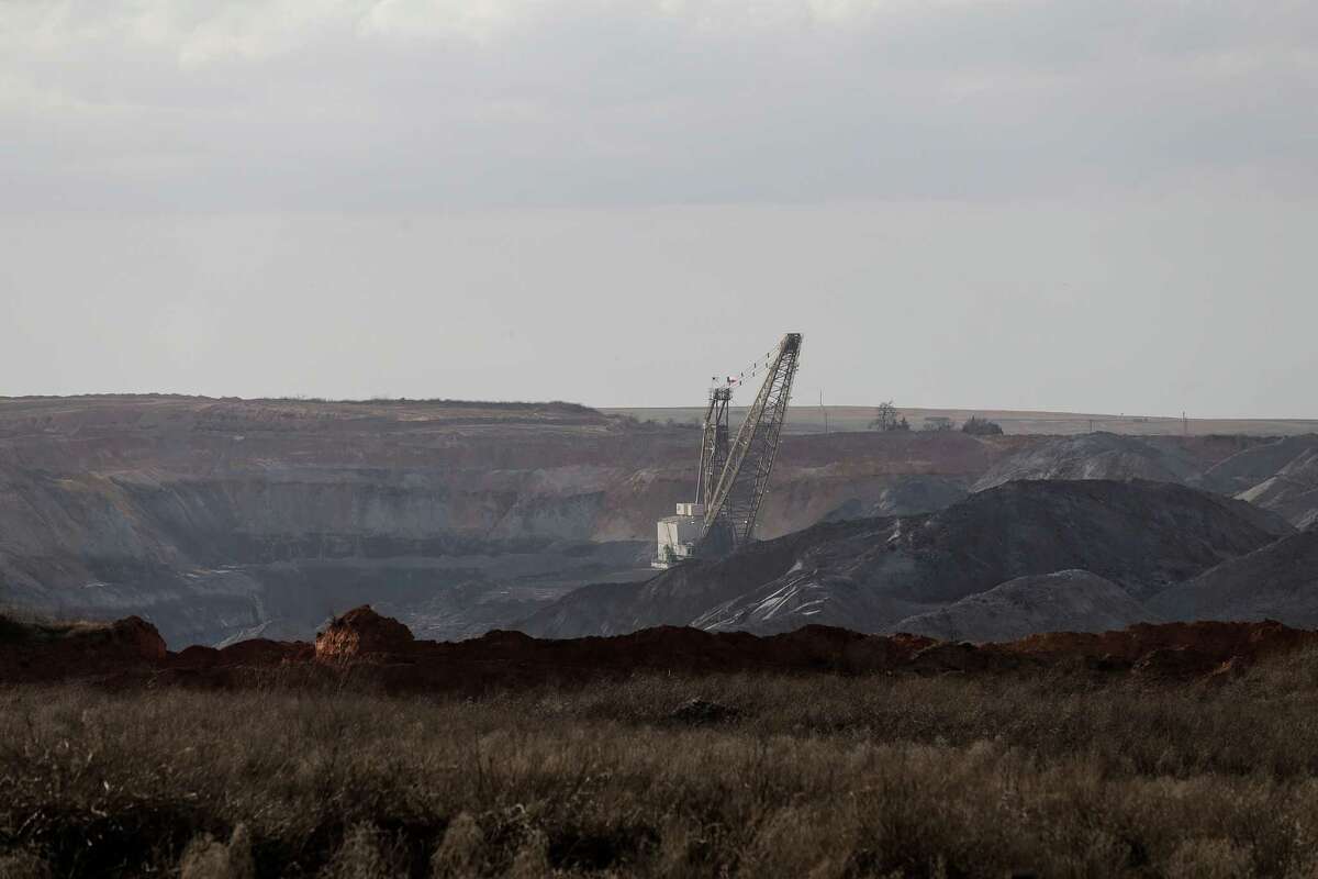 A coal mine, in the process of being reclamated, just outside of Jewett.﻿