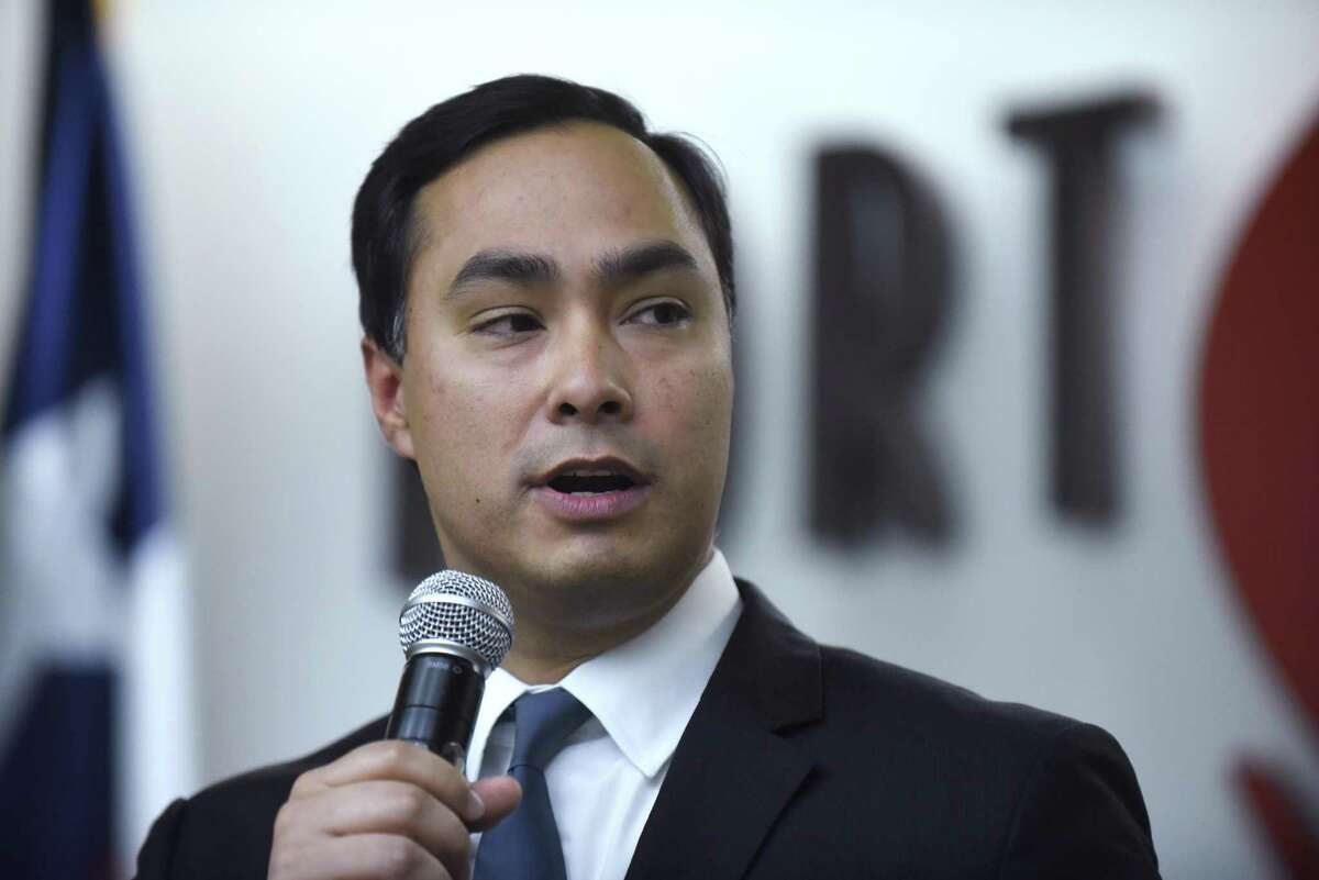 U.S. Rep. Joaquin Castro speaks during an event celebrating the 100th anniversary of the founding of Kelly Field, which later became Port San Antonio, on Jan. 18, 2017. Castro said in an interview with Buzzfeed Wednesday that he is considering a run against Sen. Ted Cruz in 2018.