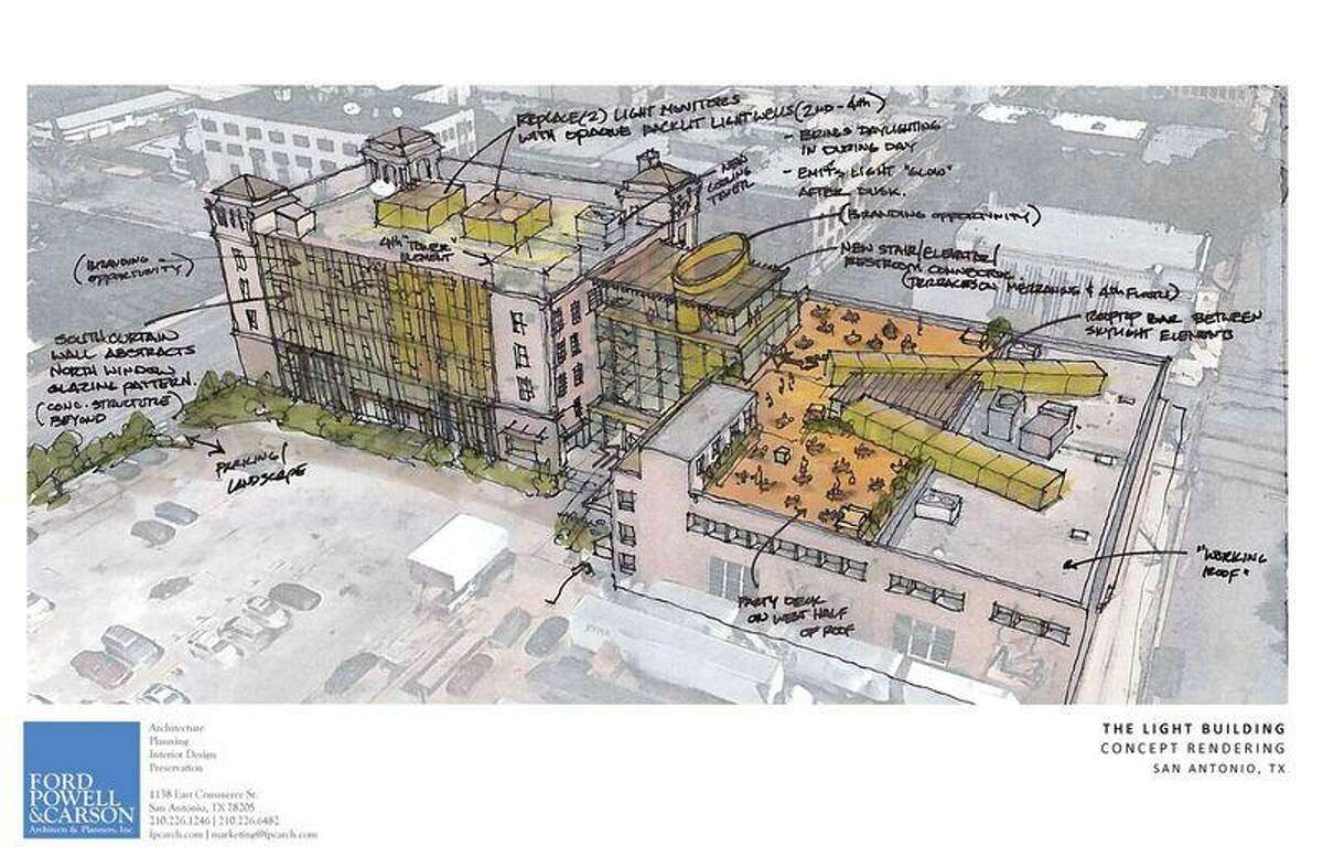 GrayStreet’s plans for the Light building on Broadway include a four-story glass wall, a glass structure tying the main building to the old printing annex, and a rooftop party deck. Says architect Adam Reed: "The word light has a lot to do with the redesign, both bringing light in and emitting light.”