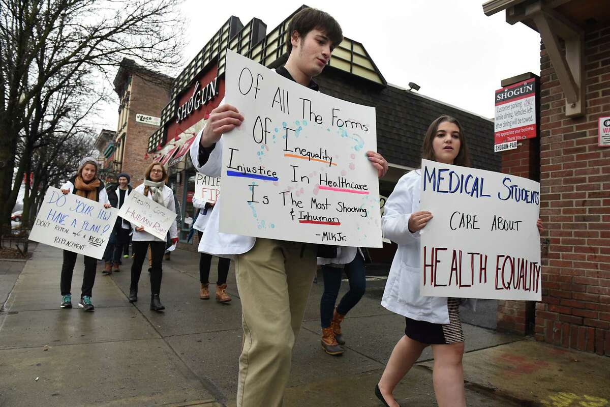 Albany Med students march to support Affordable Care Act