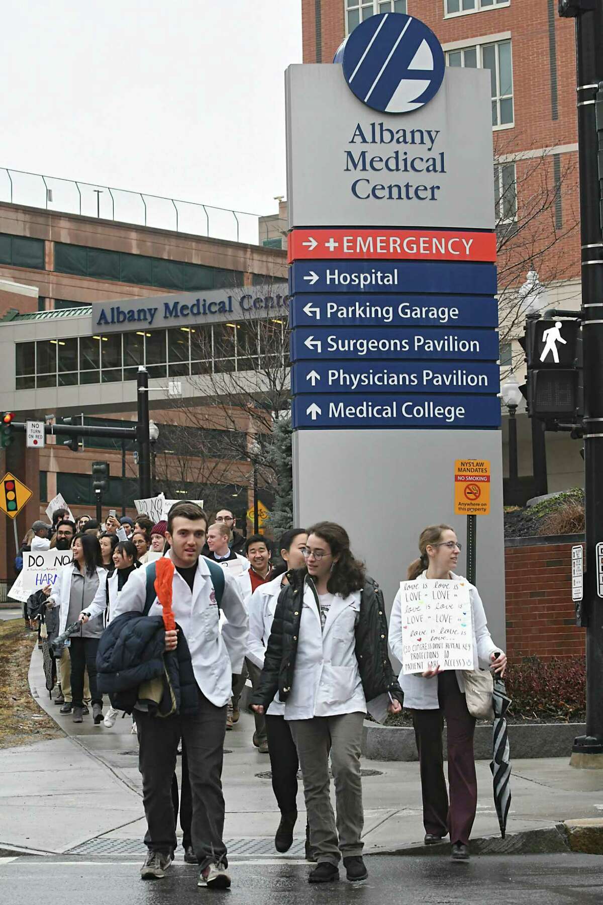 Albany Med students march to support Affordable Care Act