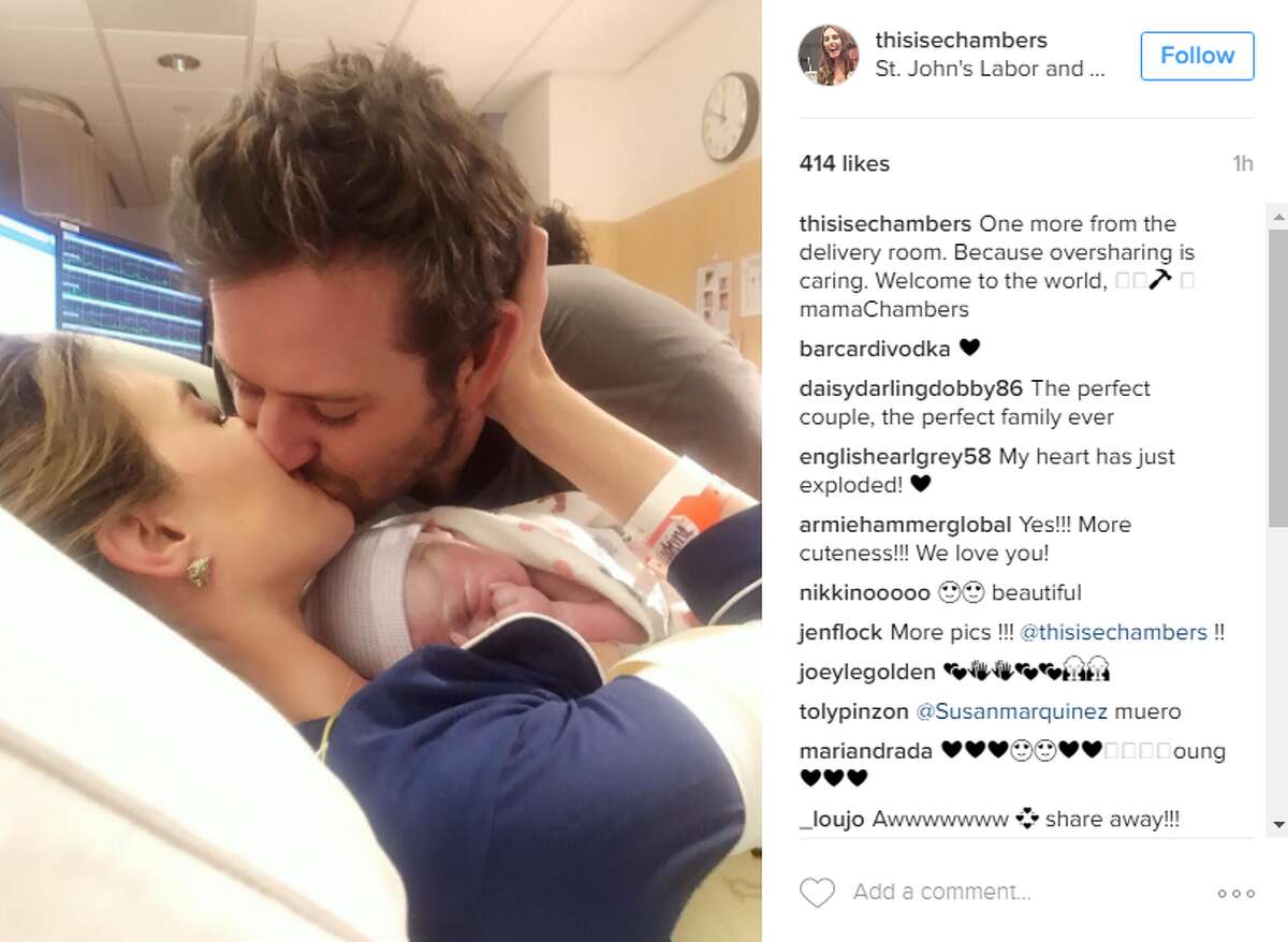 Baby No. 2 for San Antonio Bird Bakery owner Elizabeth Chambers and her actor husband, Armie Hammer, has arrived.