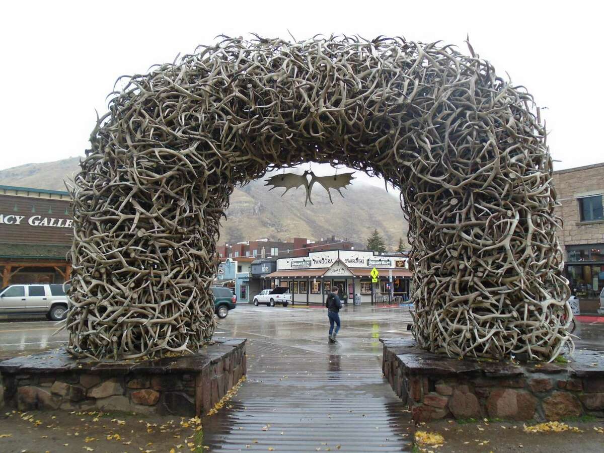 Check out the artful elk antler arches in Town Square in downtown Jackson.