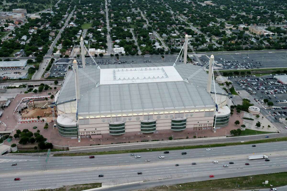 Aerial view of the Alamodome Friday May 20, 2016.
