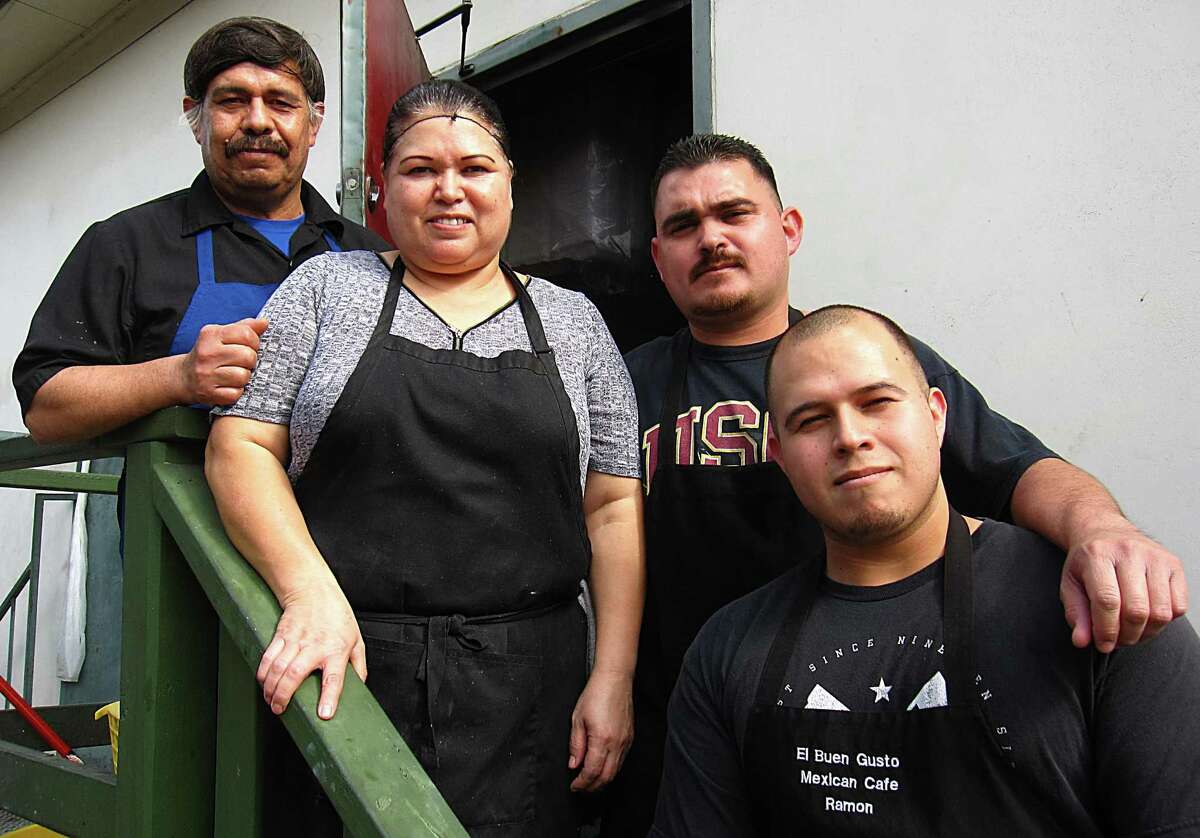 The Nuñez family opened El Buen Gusto Mexican Cafe in July 2011. From left: father Ramón, mother Jobita, oldest son Alfredo and younger son Ramón. Not pictured: daughter Alma.
