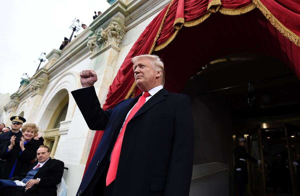 US President-elect Donald Trump arrives for his Presidential Inauguration at the US Capitol in Washington, DC, on January 20, 2017. / AFP PHOTO / POOL / SAUL LOEBSAUL LOEB/AFP/Getty Images