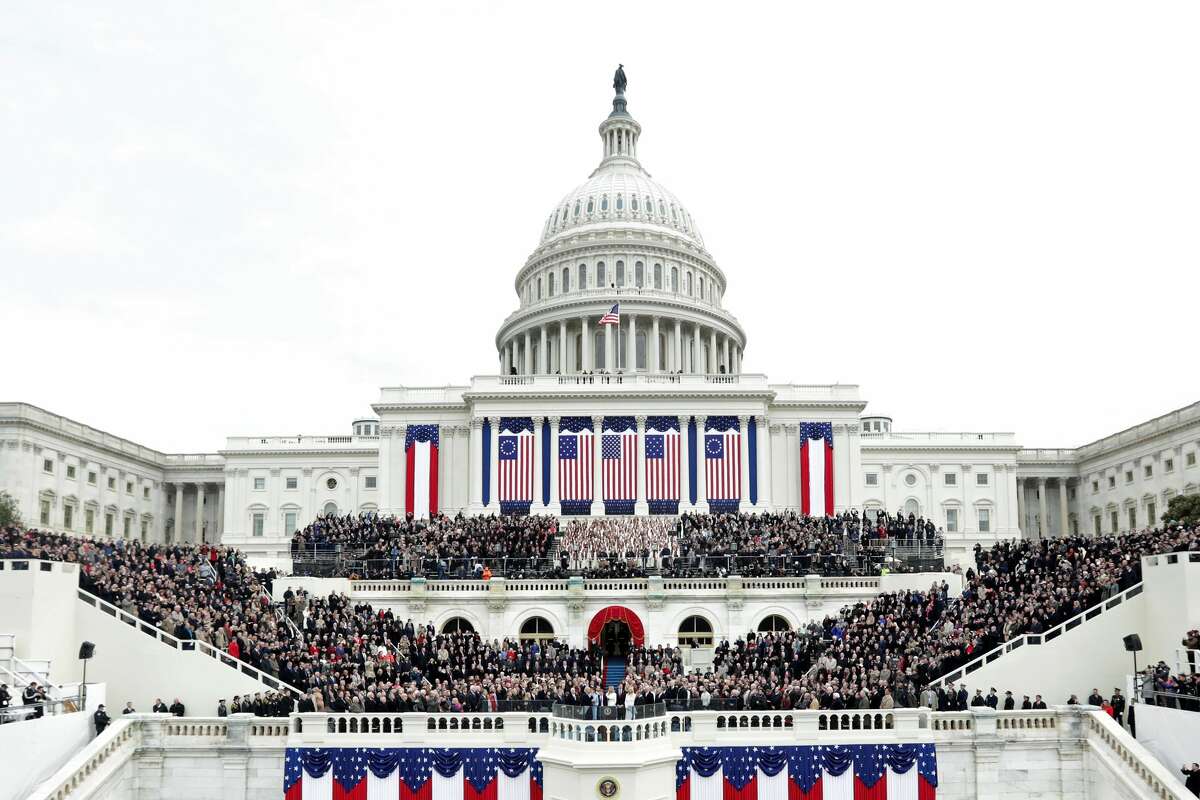 President Donald Trump takes the oath of office from Supreme Court Chief Justice John Roberts on the West Front of the U.S. Capitol on January 20, 2017 in Washington, DC. In today's inauguration ceremony Donald J. Trump becomes the 45th president of the United States. (Photo by Alex Wong/Getty Images)