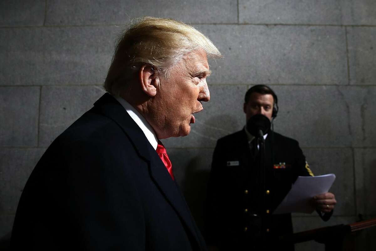 U.S. President-elect Donald Trump arrives on the West Front of the U.S. Capitol on January 20, 2017 in Washington, DC. In today's inauguration ceremony Donald J. Trump becomes the 45th president of the United States. (Photo by Win McNamee/Getty Images)