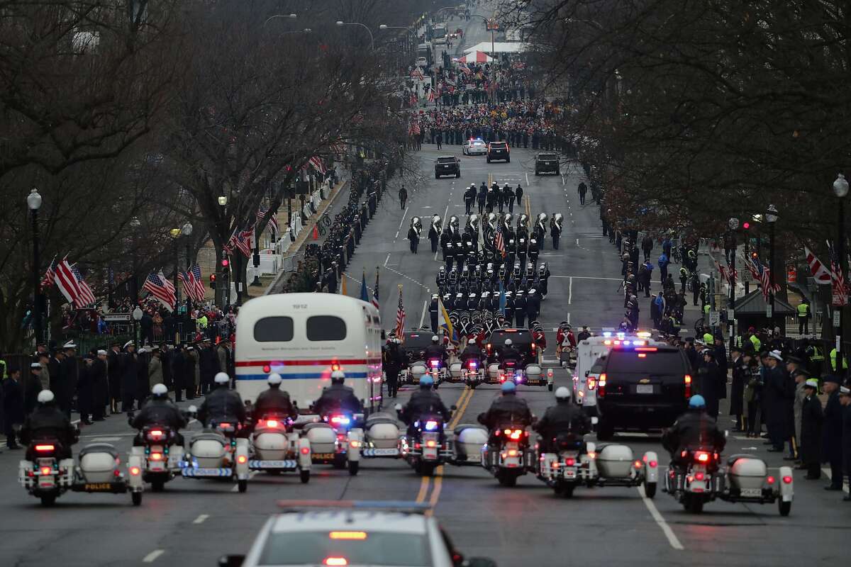 The Inaugural Parade proceeds on Pennsylvania Avenue on January 20, 2017 in Washington, DC. Donald J. Trump was sworn in today as the 45th president of the United States. (Photo by Chip Somodevilla/Getty Images)