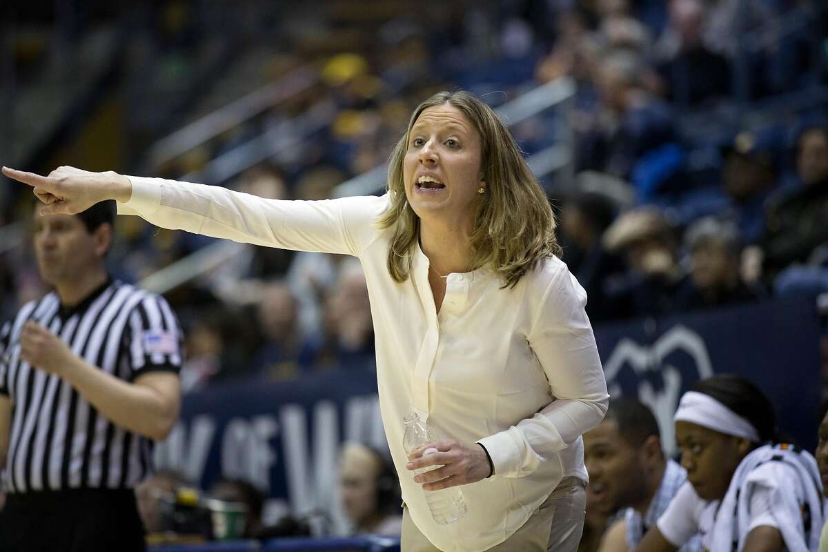 California head coach Lindsay Gottlieb calls out instructions to her players during the fourth quarter of an NCAA women's college basketball game against Arizona State, on Friday, Jan. 20, 2017 in Berkeley, Calif. Arizona State won 54-45.