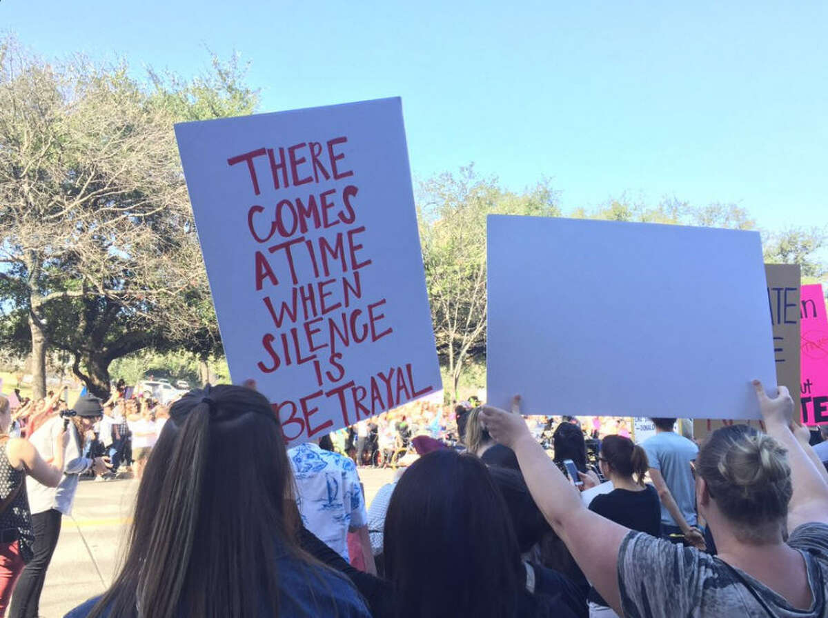 Protesters took to the streets in Houston, Austin and elsehwere on Saturday, Jan. 21, 2017, to demonstrate against President Donald Trump and his policies. A large crowd took to the streets of Austin at the state capitol and elsewhere to protest President Donald Trump and his policies. The demonstration came one day after Trump took the oath of office. >>>Click through the gallery to see more images from the Houston demonstration.
