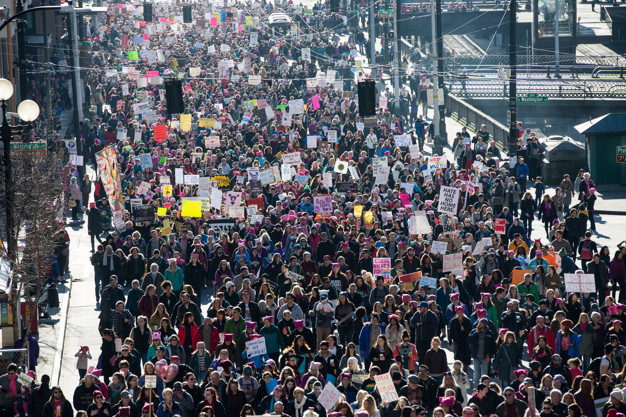 More than 100,000 join Women's March on Seattle