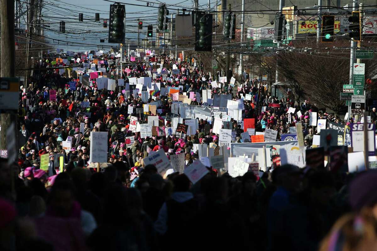 More than 100,000 join Women's March on Seattle