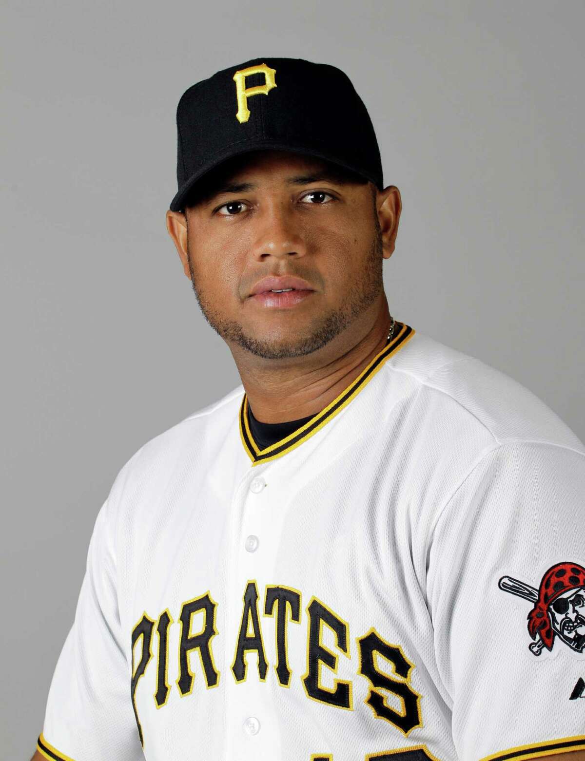 This is a 2011 photo of non-roster invitee Andy Marte of the Pittsburgh Pirates baseball team. This image reflects the Pirates active roster as of Sunday, Feb. 20, 2011, when this image was taken. (AP Photo/Eric Gay)
