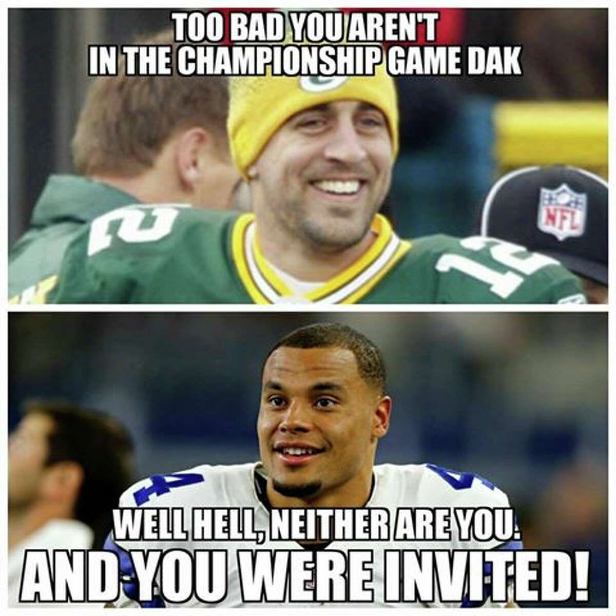 Memes mock NFL conference championship blowouts