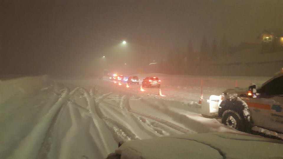 Heavy snow closes I-80 in Sierra due to whiteout conditions