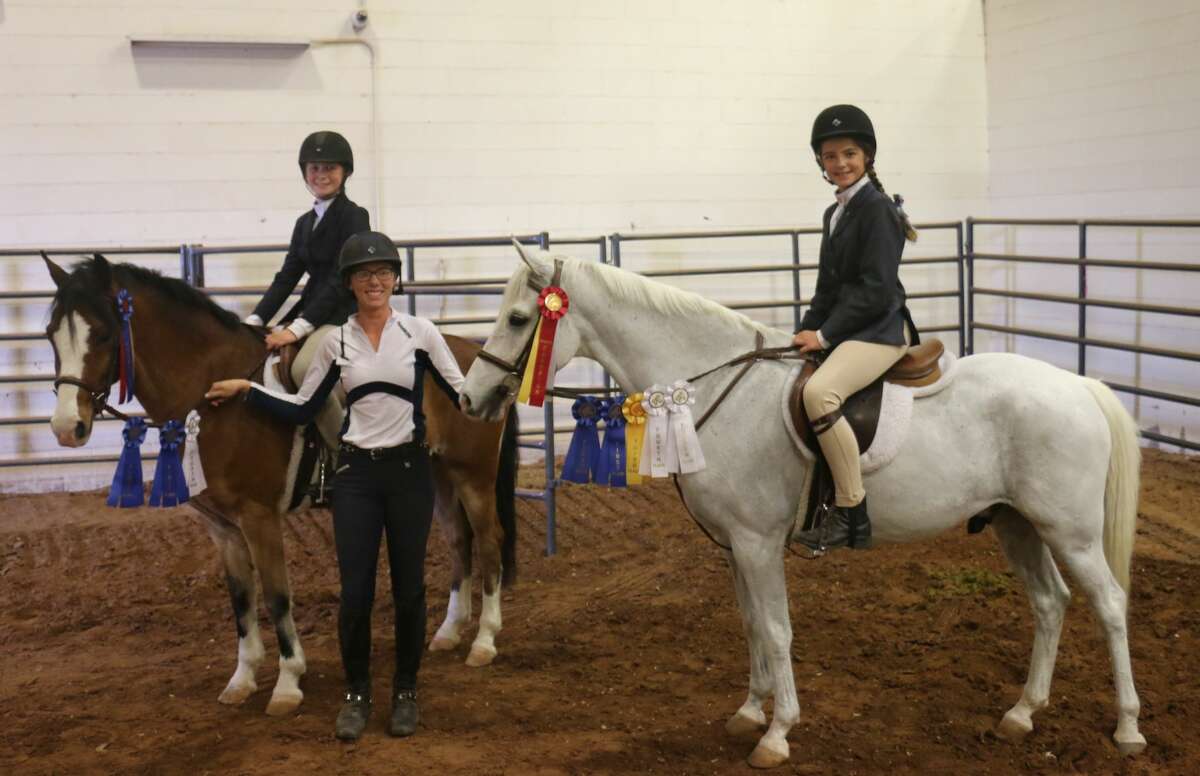 Equestrian show: Sarah Friedman, from left, Olivia Cliver and Parker Cage