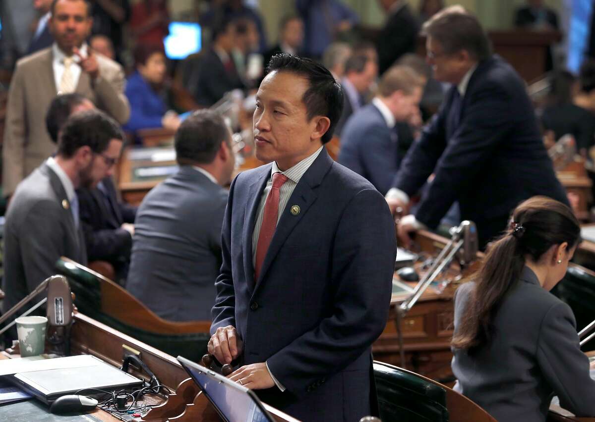 Assemblyman David Chiu arrives for Gov. Jerry Brown's State of the State address at the Capitol in Sacramento, Calif. on Tuesday, Jan. 24, 2017.