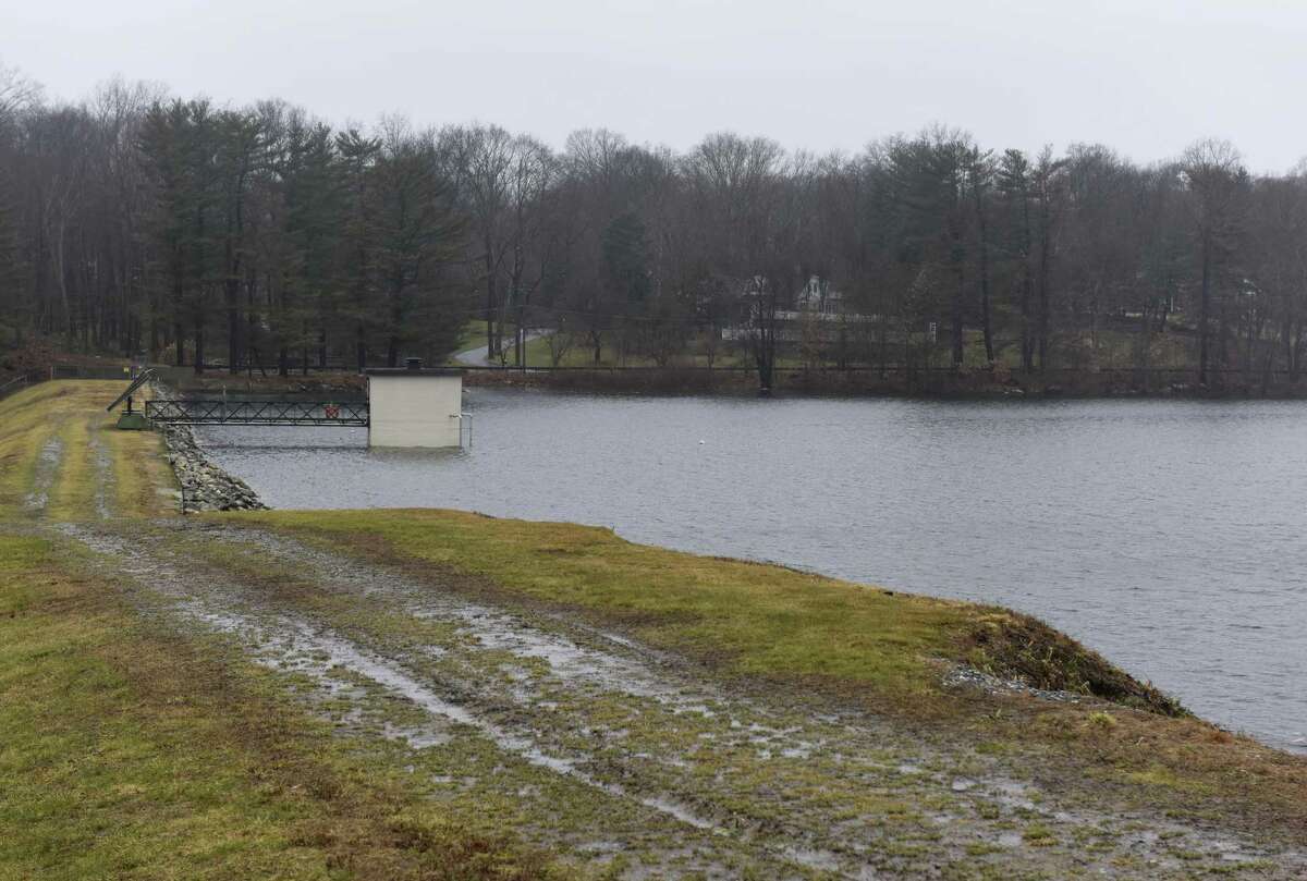 Light rain falls at Putnam Reservoir in Greenwich, Conn. Tuesday, Jan. 24, 2017. The recent showers helped reservoir levels go up, but they're still far behind where they should be.