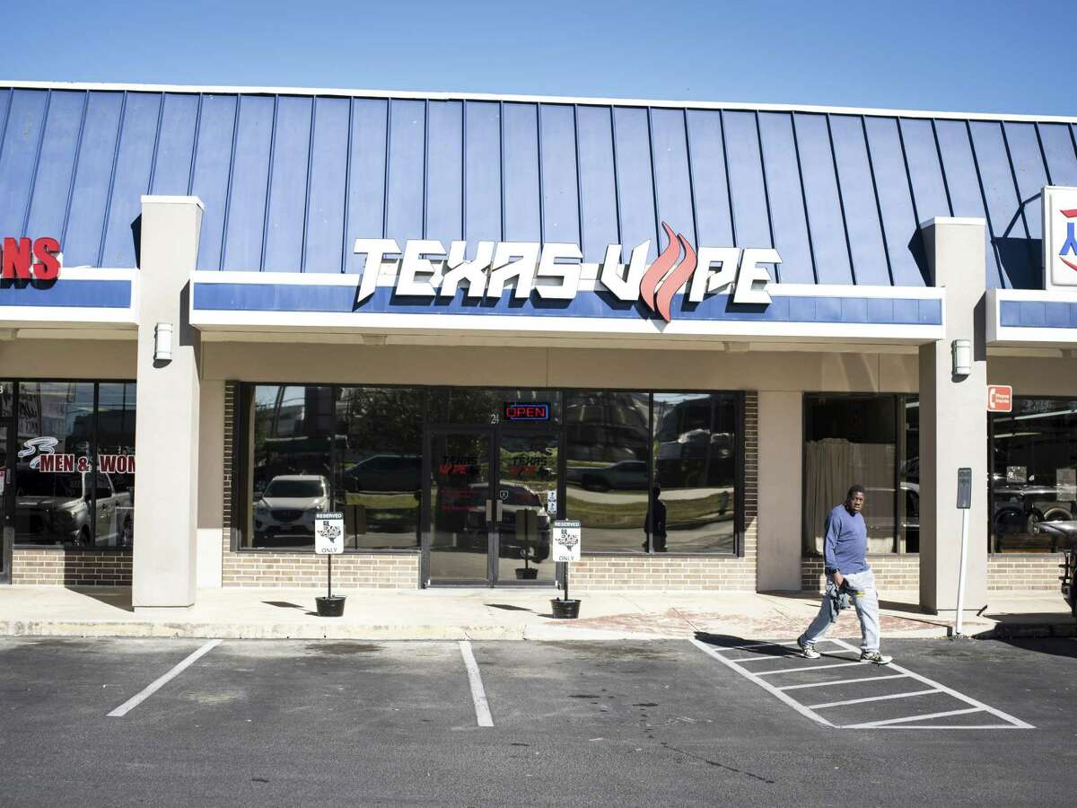 The Texas Vape Store off of Austin Highway is run by Richard Tisdale, who owns two locations, on Monday, January 23, 2017 in San Antonio. A bill with bipartisan support in the Texas Legislature would raise the age at which one can buy tobacco products and e-cigarrettes from 18 to 21 years old.