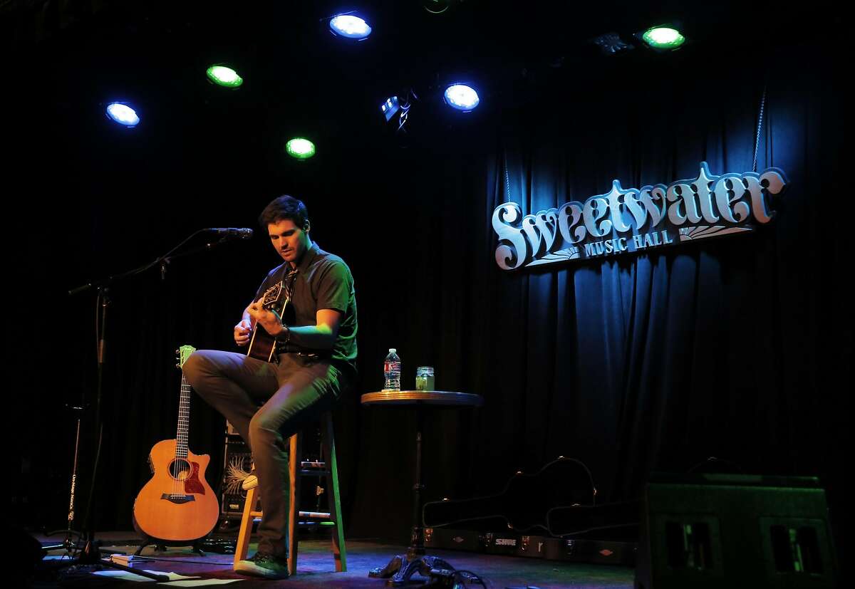Barry Zito performs at the Sweetwater Music Hall in Mill Valley, Calif., on Wednesday, January 25, 2017. The former Oakland Athletics and San Francisco Giants pitcher has a new, post-pitching career in music, writing songs and performing.
