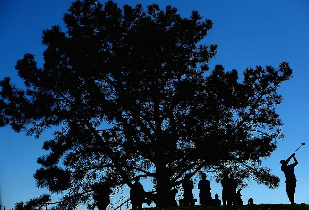 SAN DIEGO, CA - JANUARY 26: Tiger Woods plays his shot from the sixth tee during the first round of the Farmers Insurance Open at Torrey Pines South on January 26, 2017 in San Diego, California. (Photo by Donald Miralle/Getty Images)