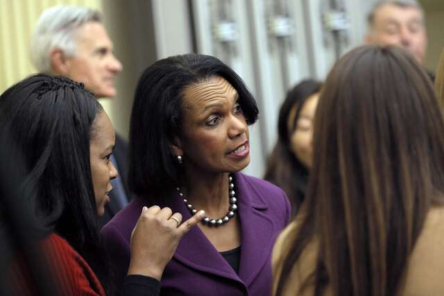 Condoleezza Rice, in SF talk, says Trump and nation must adjust