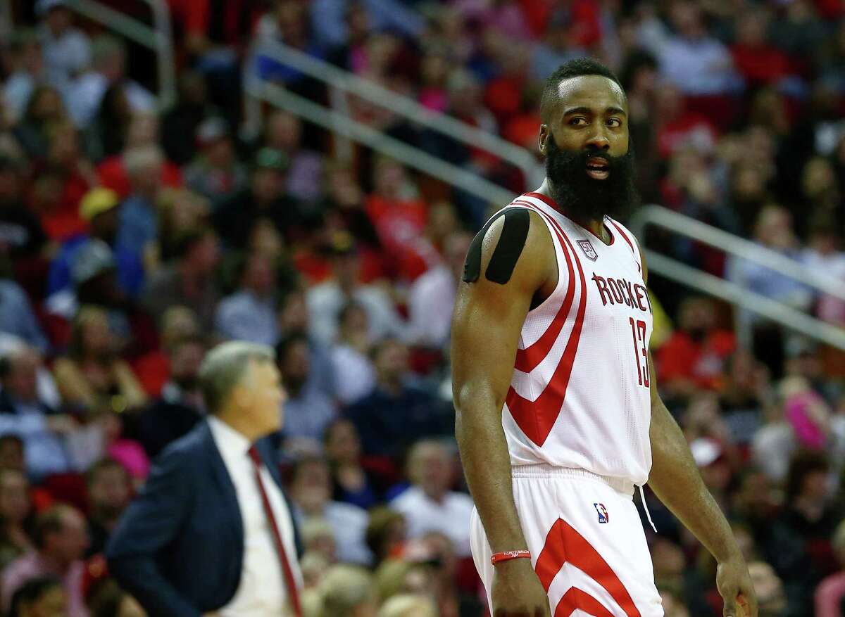 Rockets guard James Harden has made only 30.4 percent of his 3-point attempts in the last nine games.