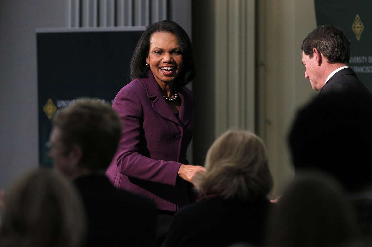 Condoleezza Rice, in SF talk, says Trump and nation must adjust