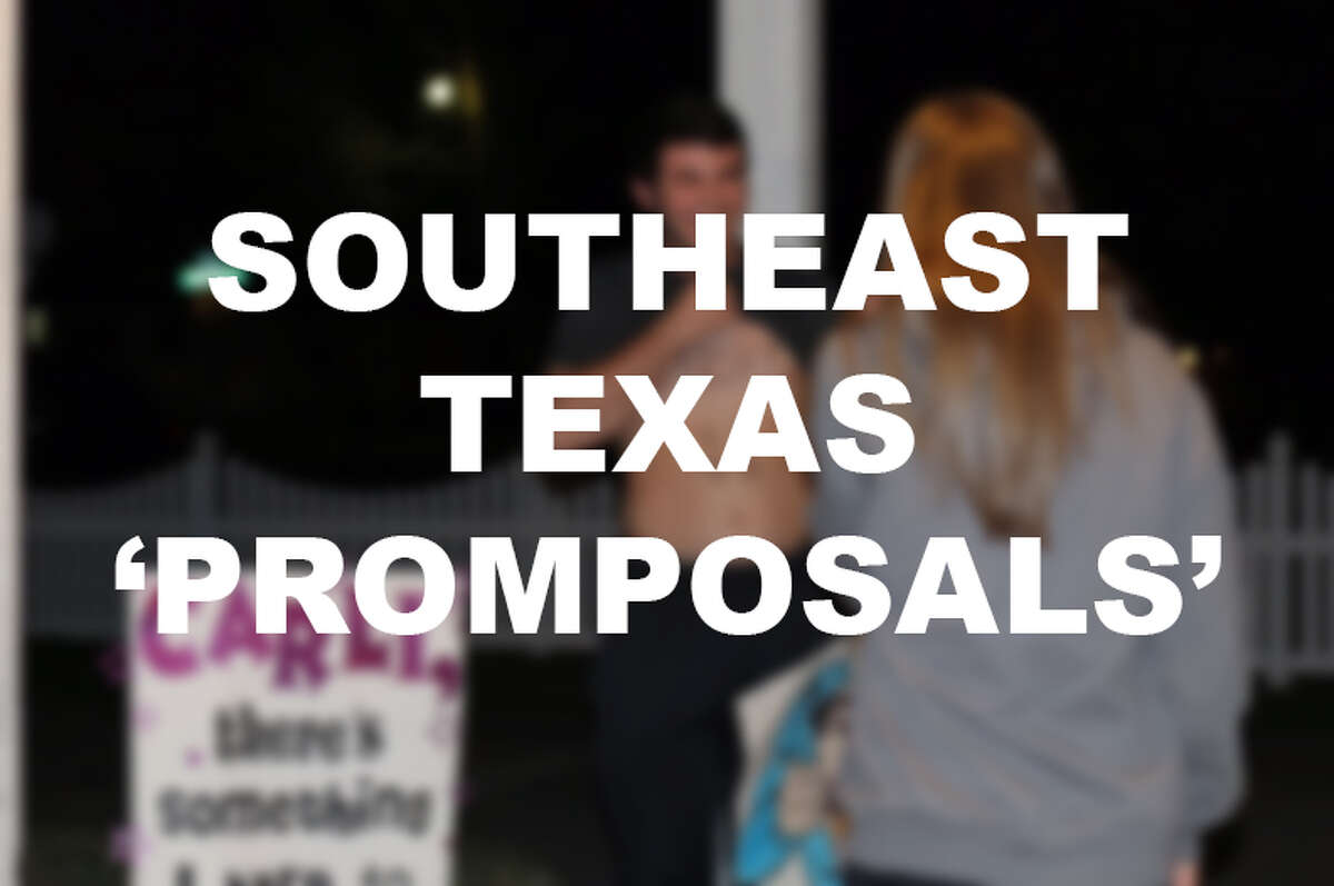 Even though prom is months away, Southeast Texas high school students aren't wasting time finding dates. Scroll through the slideshow to see all the creative ways students are popping the question.