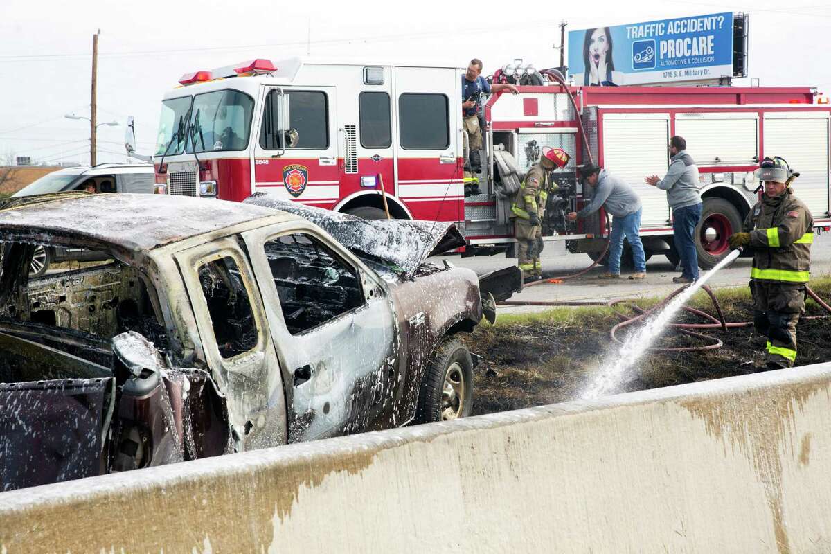 A car crash took place on 37 South in San Antonio, Texas on January 27, 2017. Ray Whitehouse / for the San Antonio Express-News