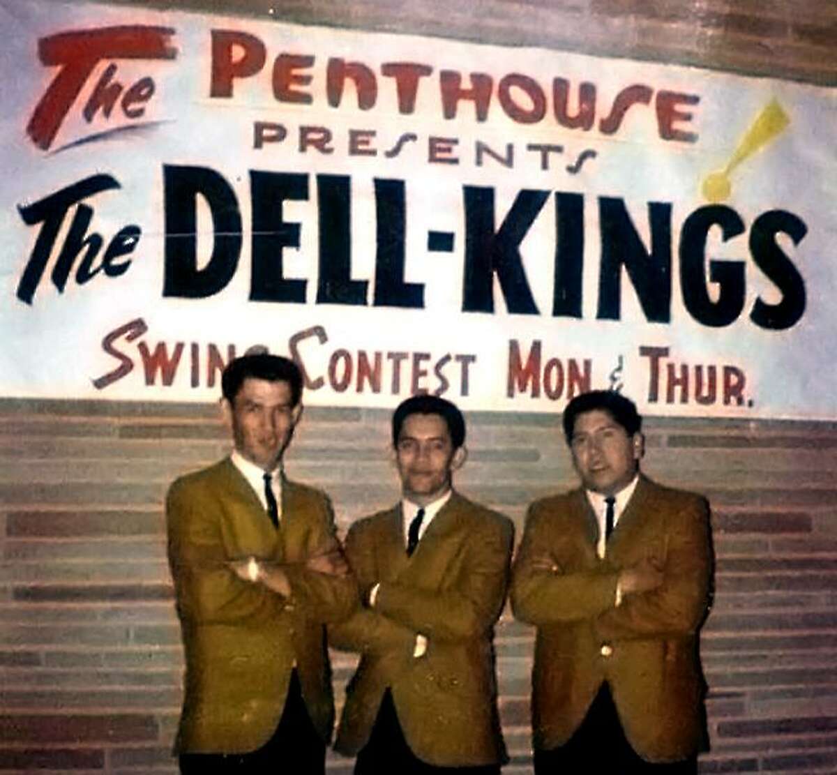 The legendary Dell-Kings circa 1963 in South Gate, California. The legendary San Antonio Chicano R&B band included singer-guitarist Victor Lopez (from left) and saxophonists Cleto Escobedo and Frank Rodarte. Rodarte led the Las Vegas style act that later became Los Blues with bluesman Randy Garibay.