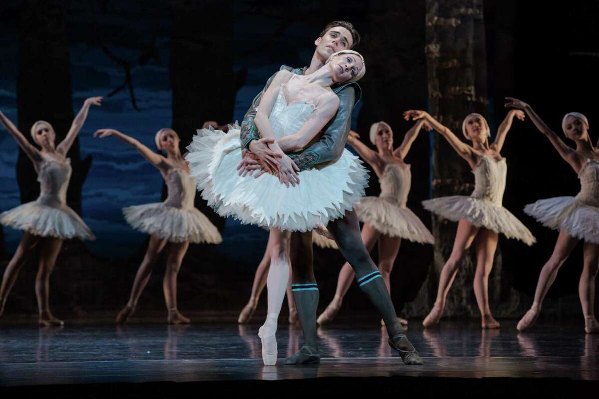 Sara Webb and Connor Walsh bring a tender sense of tragedy to the leading roles in Houston Ballet's "Swan Lake," choreographed by Stanton Welch with scenery and costumes by Kristian Fredrickson. The company will present the Tchaikovsky favorite as part of its 2017-18 season.