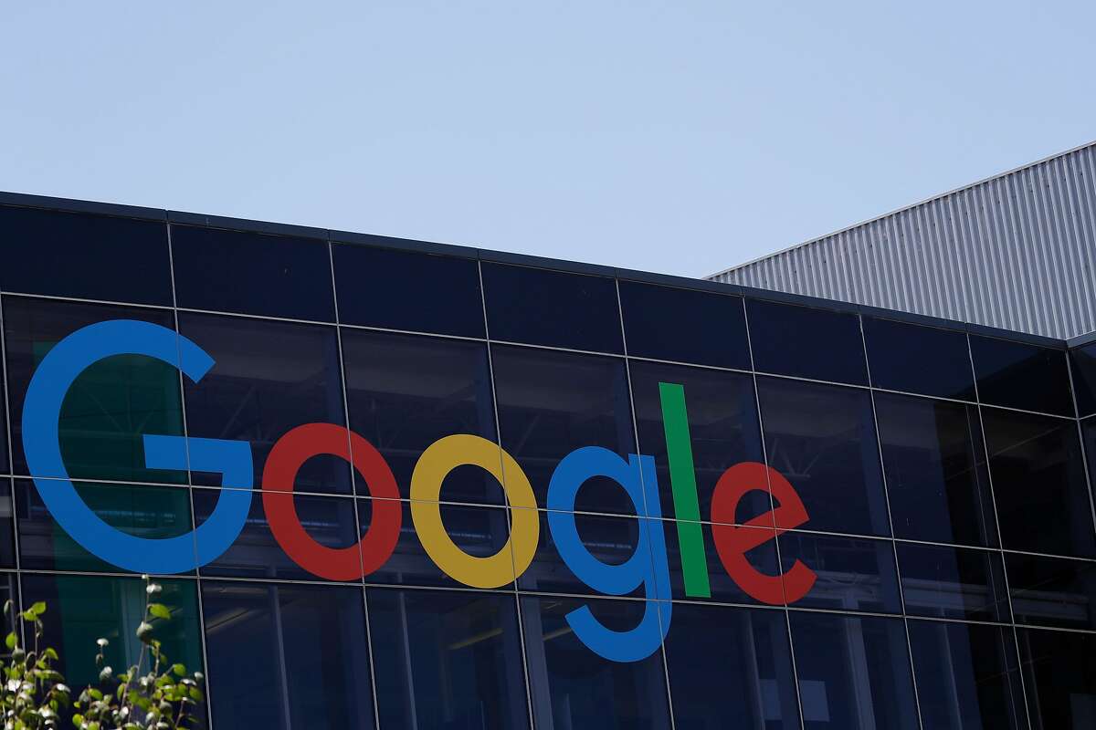 The Google logo is seen at the company's headquarters last year in Mountain View. Google is considering opening an enormous new office in San Jose, potentially bringing thousands of jobs there.