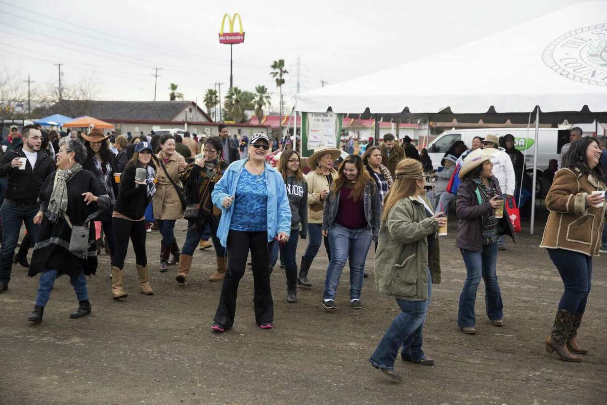 People dance during the Bexar County Rodeo Breakfast in San Antonio, Texas on January 28, 2017. Ray Whitehouse / for the San Antonio Express-News