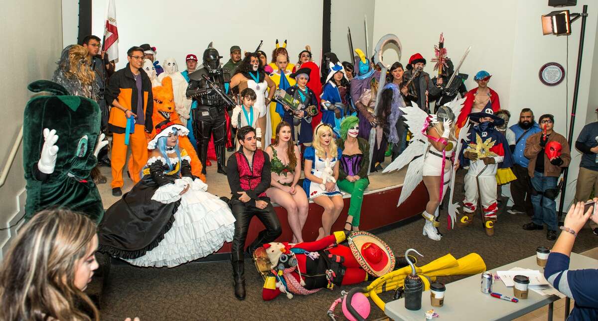 Participants in the South Texas Collectors Expo cosplay contests pose for a photo after the competition on Sunday, January 29, 2017 at the Texas A&M International University Student Center.