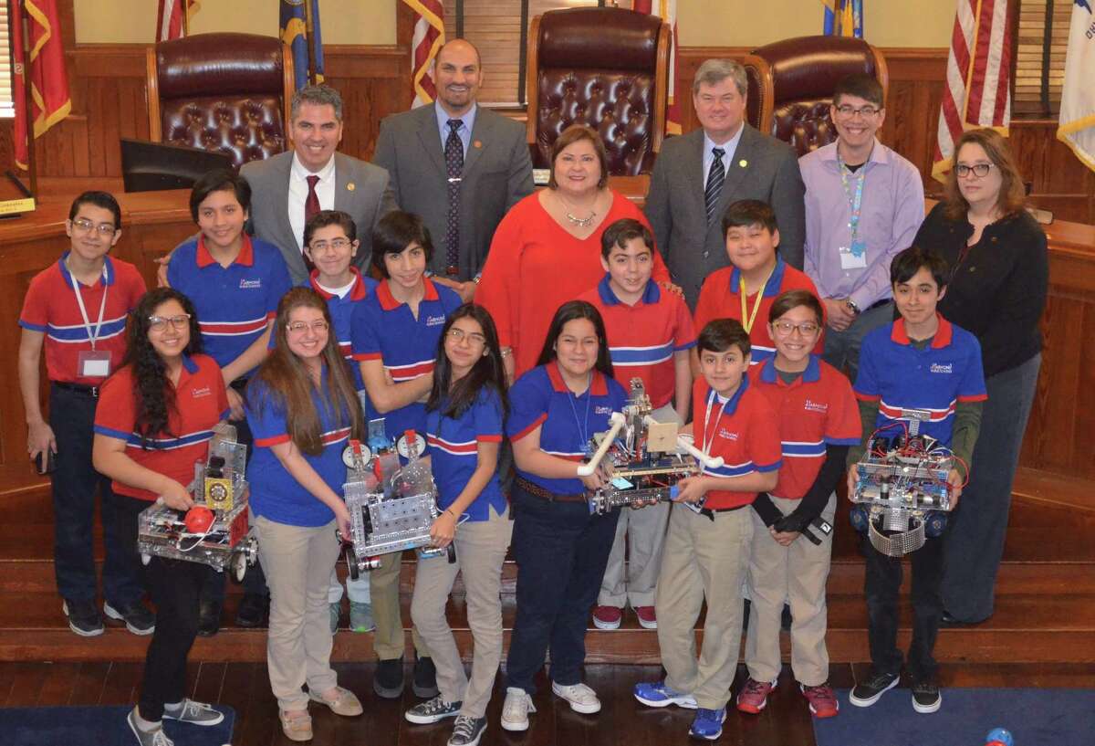 It was the presentation of high tech robots during Monday's Webb County Commissioners Court meeting. The students, from Harmony Academy, were invited by Commissioner "Wawi" Tijerina to showcase their robotic creations. The championship competition for the Robotics FTC League will be held the 3rd and 4th of February.