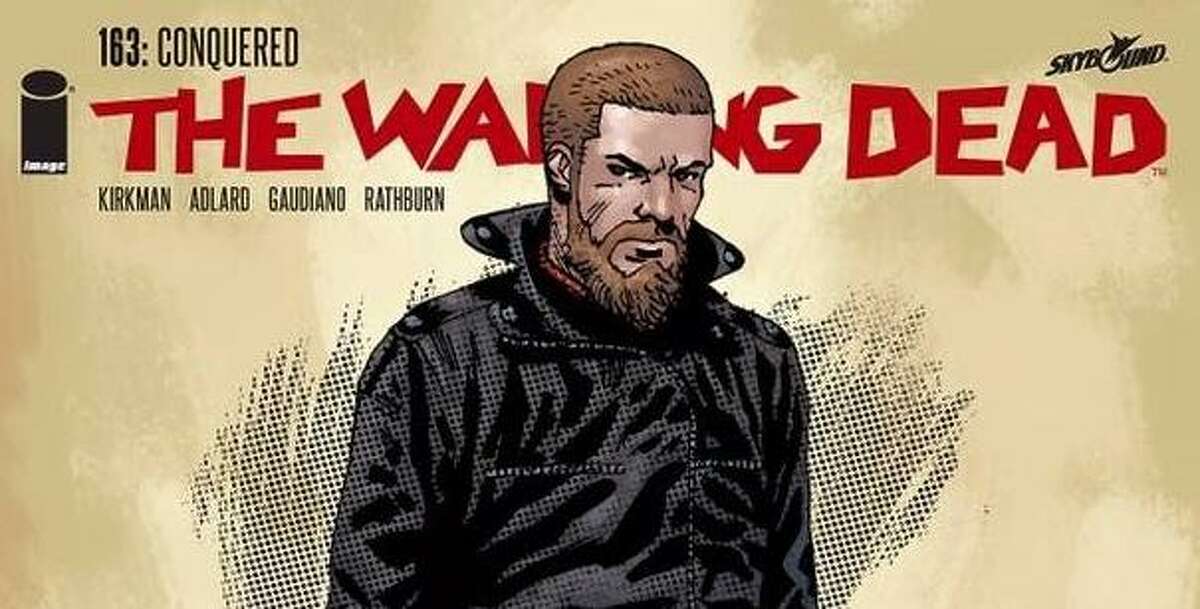 Crop of color variant-cover art for "The Walking Dead" No. 163.