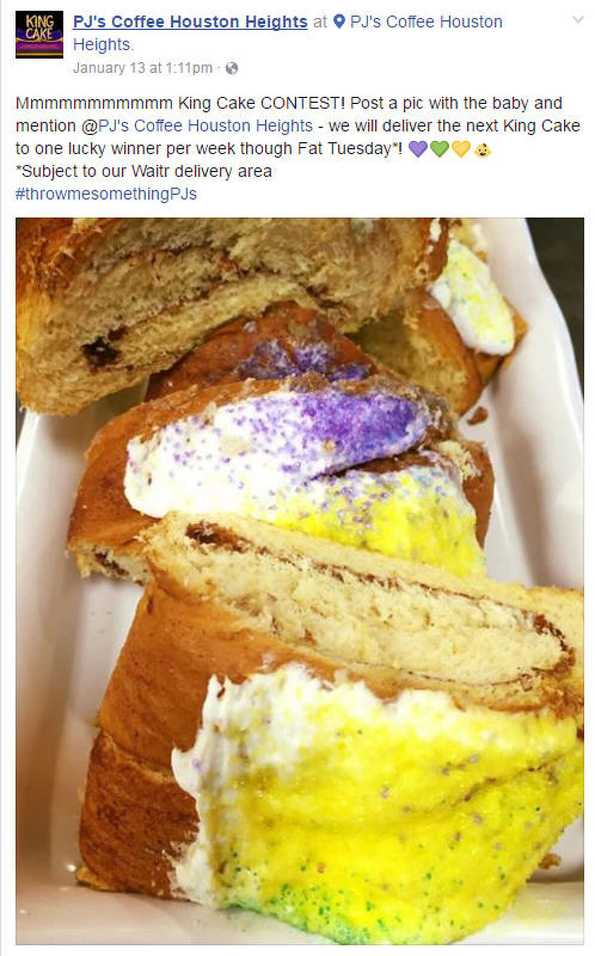Gambinos king cake houston information
