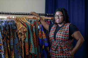 Karissa Lindsay's A Leap of Style is featured at the LAUNCH popup in Partnership Tower across from the George R. Brown Convention Center, Wednesday, Jan. 25, 2017, in Houston. ( Mark Mulligan / Houston Chronicle )