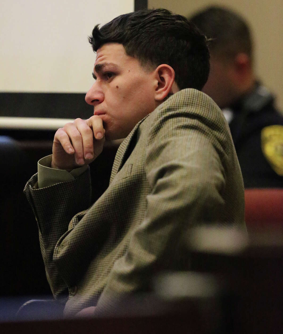 Dustin Lee Osborne sits in the 186th District Court Tuesday January 31, 2017. Osborne is accused in the 2014 murder of Ralph Micahel Lopez,34, when Lopez intervened in an argument.