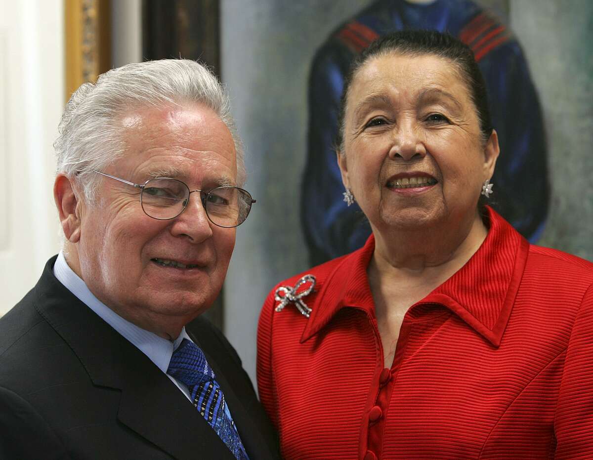 Joe Long and Teresa Lozano Long, shown in 2008. The Longs donated $25 million to the University of Texas Health San Antonio, the university announced Thursday.