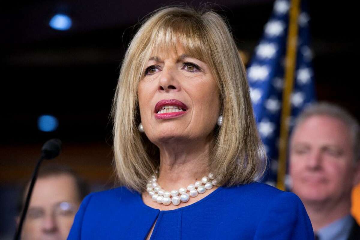 Rep. Jackie Speier, D-Calif., attends a news conference on January 6, 2016. On Tuesday, Speier nominated fired acting Attorney General Sally Yates for the John F. Kennedy Profile in Courage Award.