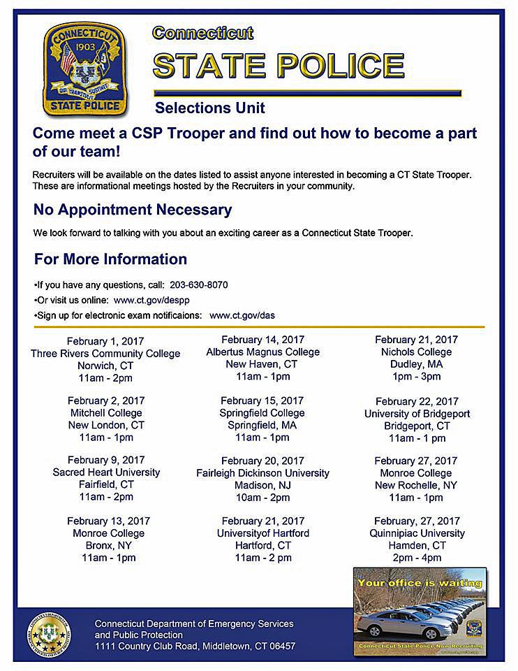 Info meetings: 1st step to becoming a state trooper