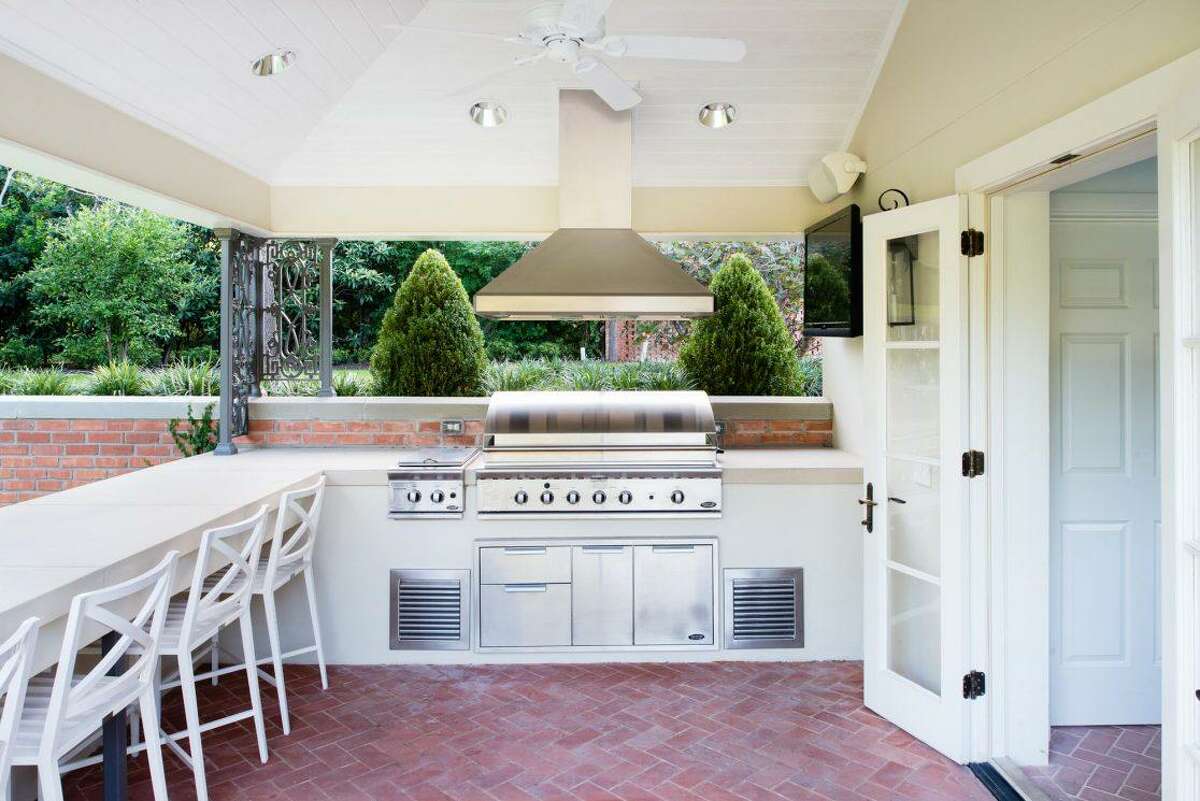 MORGAN: The poolhouse has a new outdoor barbecue and entertaining area.