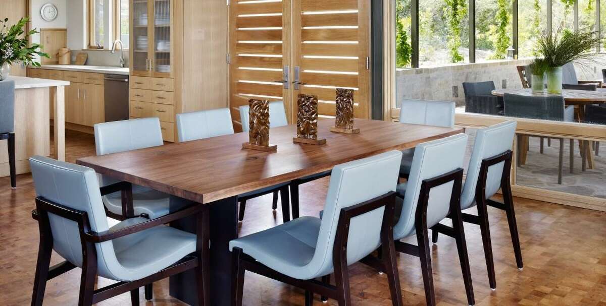 BAXTER: Debbie Baxter worked with Lake | Flato Architects on the furnishings of a home that was honored with a LEED Platinum energy rating. The decor, including leather upholstery and dense Tibetan rugs, is a response to the architecture — all intentionally restrained for peace, calm and majestic living.