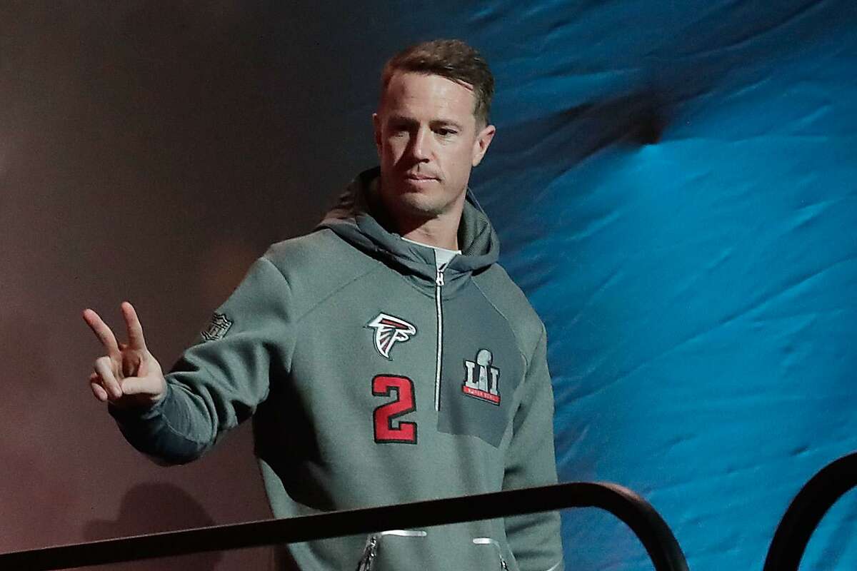 Matt Ryan of the Atlanta Falcons is introduced during Super Bowl LI Opening Night at Minute Maid Park on Jan. 30, 2017 in Houston.