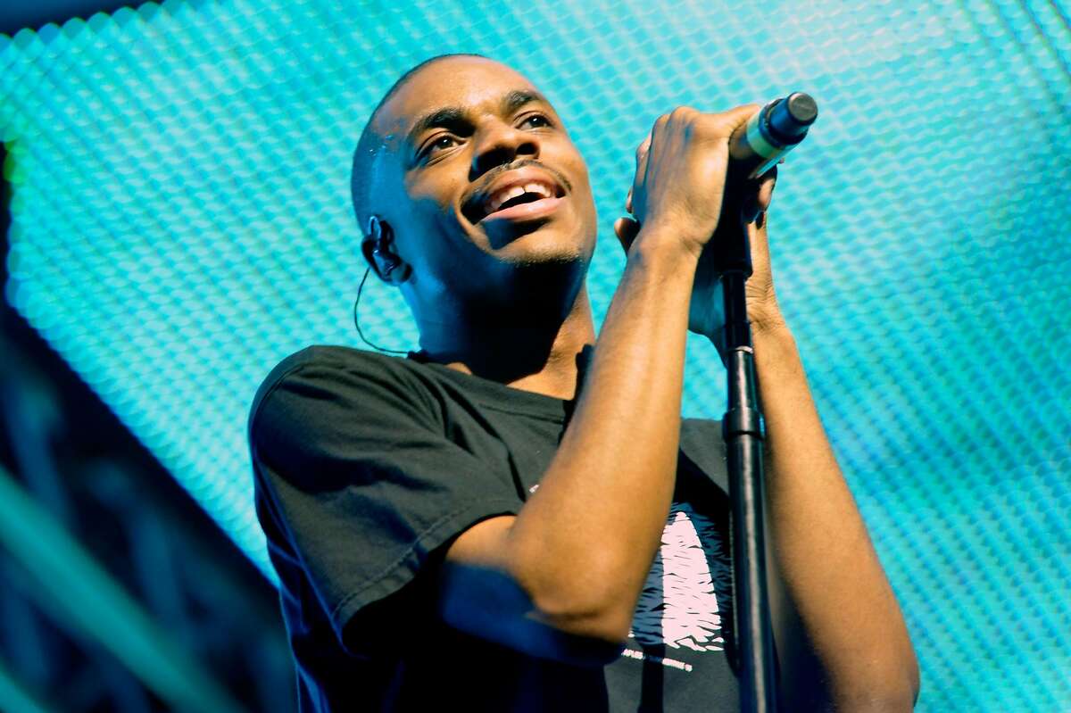 INDIO, CA - APRIL 16: Rapper Vince Staples perform onstage during day 2 of the 2016 Coachella Valley Music & Arts Festival Weekend 1 at the Empire Polo Club on April 16, 2016 in Indio, California. (Photo by Michael Tullberg/Getty Images for Coachella)